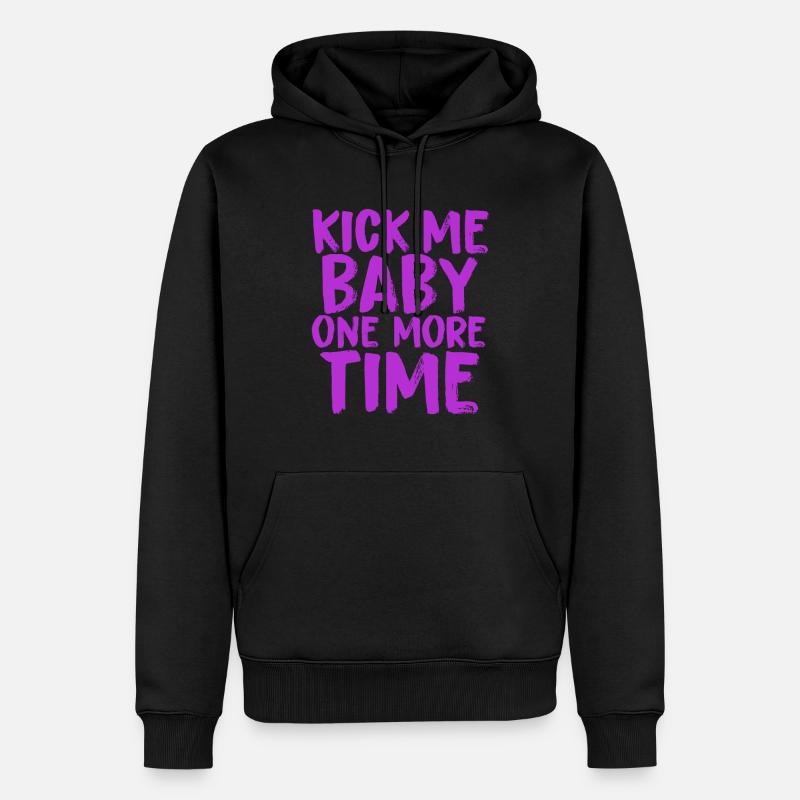 Enceinte Kick Me Baby 4000x4000 - Sweat à capuche Premium bio Homme - noir