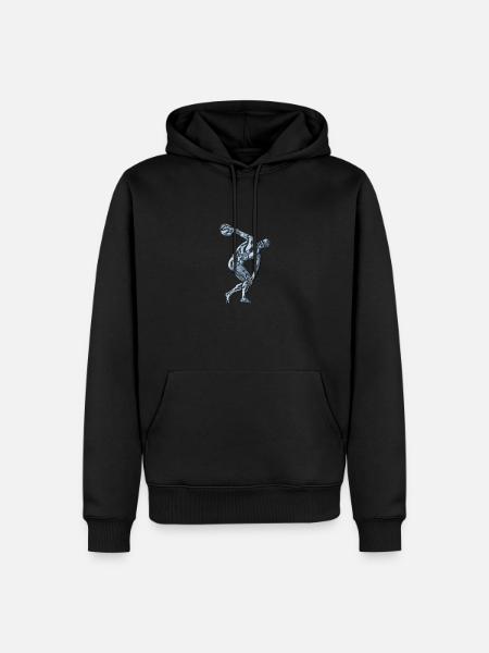 Diskuswerfer Shirt - Männer Premium Bio Hoodie - Schwarz