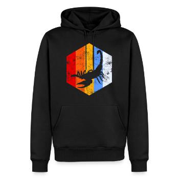 Scorpion Signes du zodiaque - Sweat à capuche Premium bio Homme - noir - Devant - Nico (187cm)