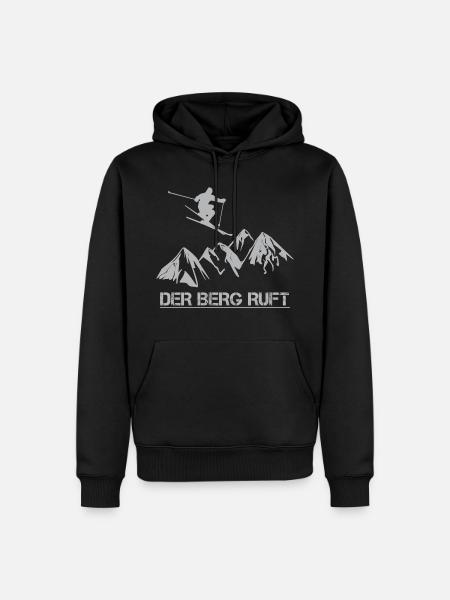 Ski Snowboard - Männer Premium Bio Hoodie - Schwarz