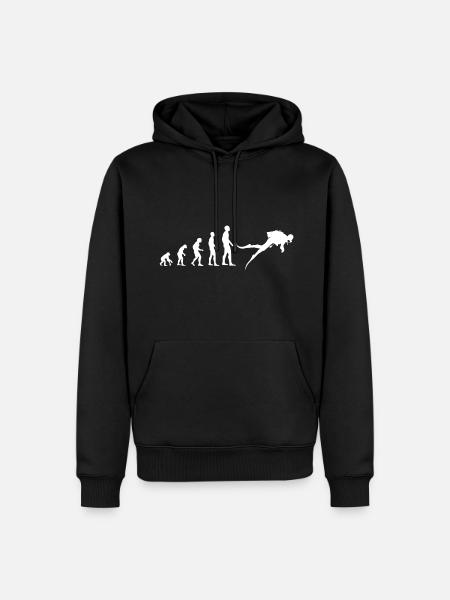 Evolution Plongée - Sweat à capuche Premium bio Homme - noir