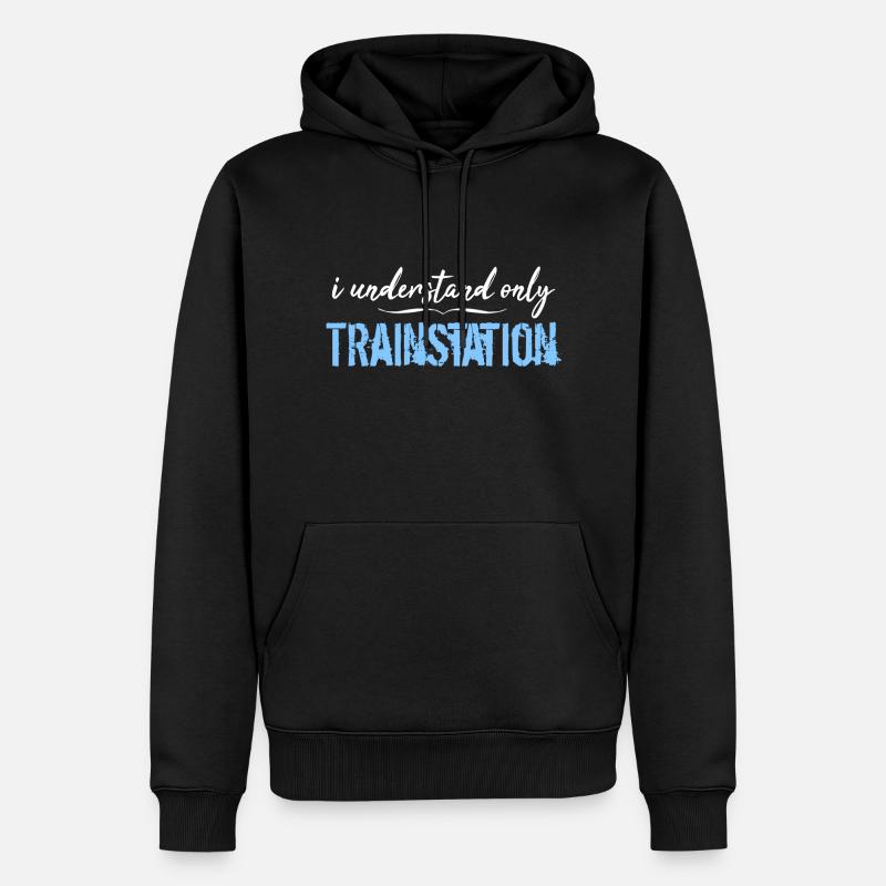 Je comprends seulement la station - Sweat à capuche Premium bio Homme - noir