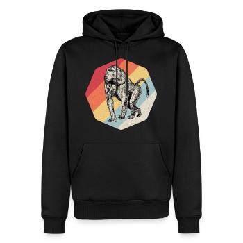 Cadeau de gorille de singe babouin - Sweat à capuche Premium bio Homme - noir - Devant - Nico (187cm)