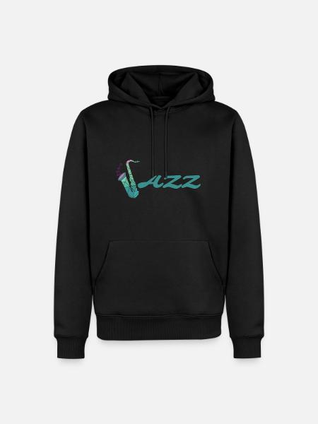jazz - Men’s Premium Organic Hoodie - black