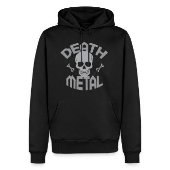 Death Metal - Sweat à capuche Premium bio Homme - noir - Devant - Nico (187cm)