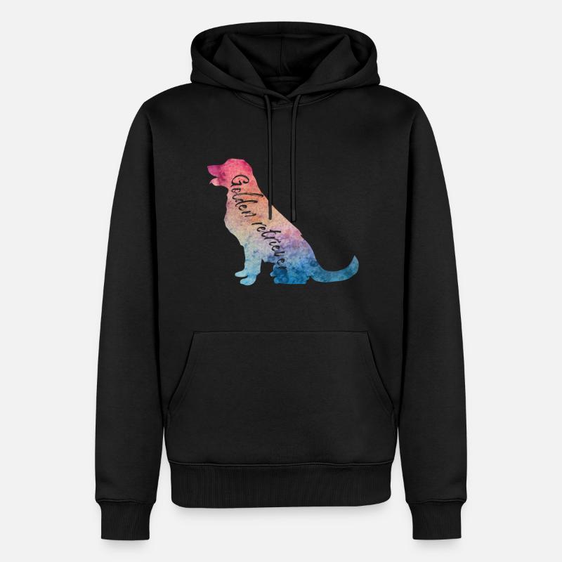 Golden Retrievers - Sweat à capuche Premium bio Homme - noir