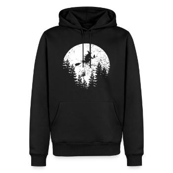 Lune sorcière sorcière Witch Lune Lune - Sweat à capuche Premium bio Homme - noir - Devant - Nico (187cm)