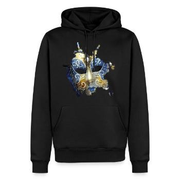 Maske für jeden Maskenball an Karneval in Venedig - Männer Premium Bio Hoodie - Schwarz - Vorne - Nico (187cm)