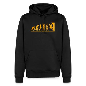 Bouldern - Männer Premium Bio Hoodie - Schwarz - Vorne - Nico (187cm)