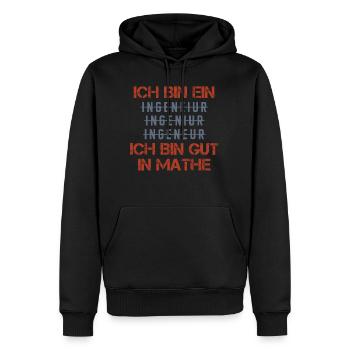 Ingenieur Spruch - Männer Premium Bio Hoodie - Schwarz - Vorne - Nico (187cm)