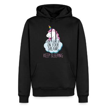 Continuez à dormir - Sweat à capuche Premium bio Homme - noir - Devant - Nico (187cm)