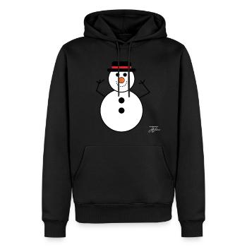 Weihnachten Weihnachten Weihnachten Weihnachtszeit - Männer Premium Bio Hoodie - Schwarz - Vorne - Nico (187cm)