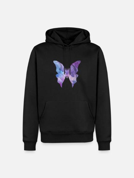 Galaxy Butterfly - Men’s Premium Organic Hoodie - black