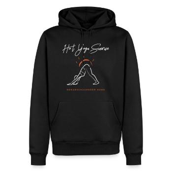 Regarder vers le bas chien, yoga chaud, cadeau, chemise, - Sweat à capuche Premium bio Homme - noir - Devant - Nico (187cm)