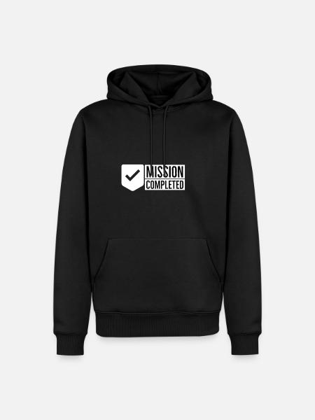 Mission Completed - Männer Premium Bio Hoodie - Schwarz