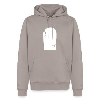 Happy Halloween Grabstein Fledermaus - Männer Premium Bio Hoodie - Taupe - Vorne - Nico (187cm)