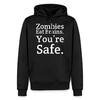 lustig spruch sprüche witzig lustige witzige humor - Männer Premium Bio Hoodie - Schwarz - Vorne - Nico (187cm)