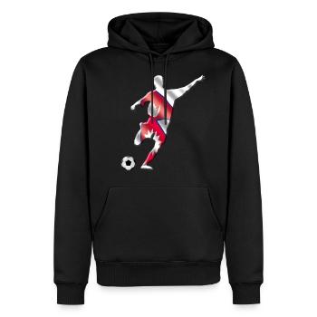 Nepal - Sweat à capuche Premium bio Homme - noir - Devant - Nico (187cm)