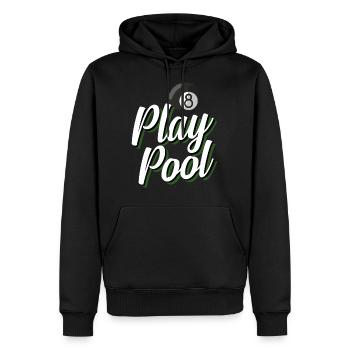 Billard, Billardkugel, Billardspieler, Geschenk - Männer Premium Bio Hoodie - Schwarz - Vorne - Nico (187cm)