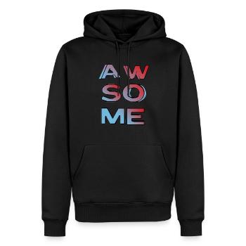 Awsome gift idea imprint - Men’s Premium Organic Hoodie - black - Front - Nico (187cm)