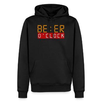 Bier - Männer Premium Bio Hoodie - Schwarz - Vorne - Nico (187cm)