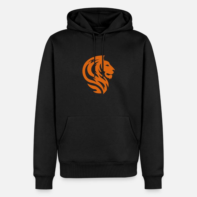 Lion - Sweat à capuche Premium bio Homme - noir