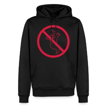 zone verboten keine schild geist spuken horror mon - Männer Premium Bio Hoodie - Schwarz - Vorne - Nico (187cm)