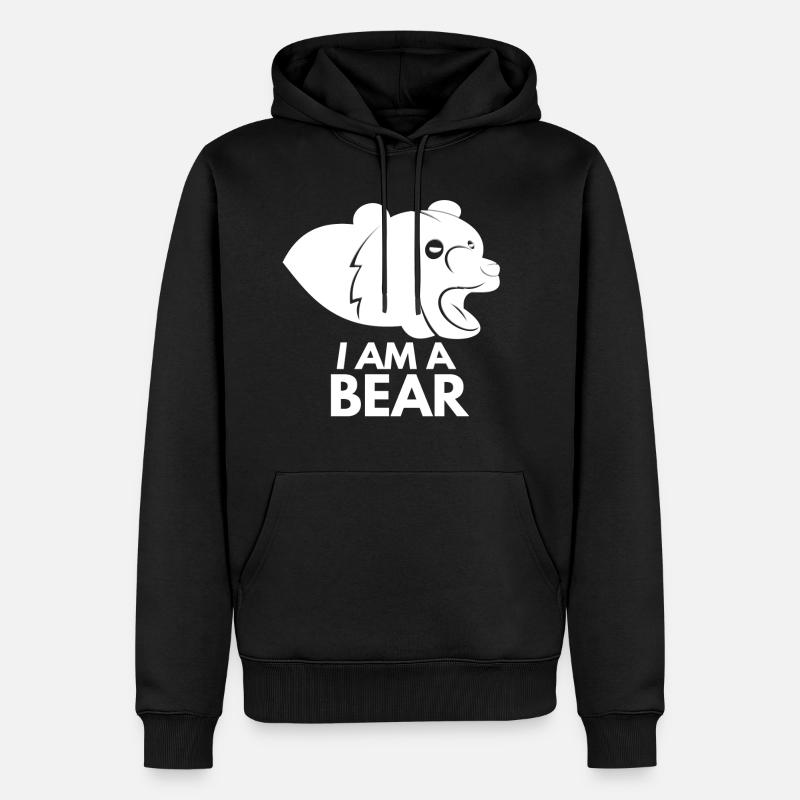 Bären ich bin ein Bär - Männer Premium Bio Hoodie - Schwarz