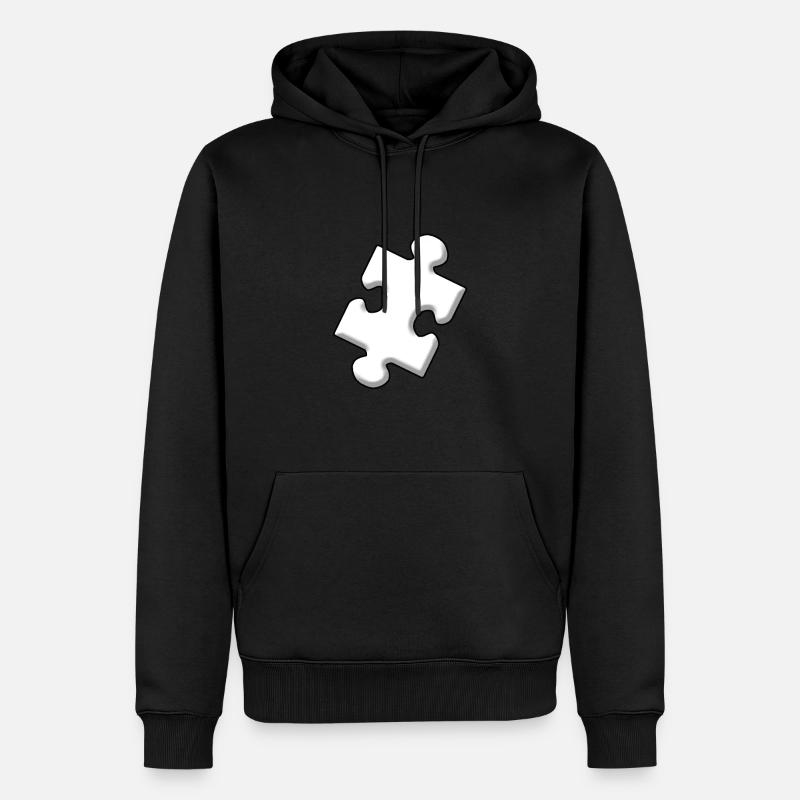 pièce de puzzle - Sweat à capuche Premium bio Homme - noir