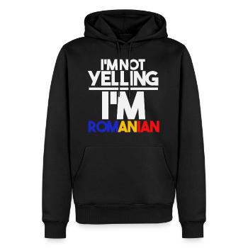Roumanie vampire roumain - Sweat à capuche Premium bio Homme - noir - Devant - Nico (187cm)