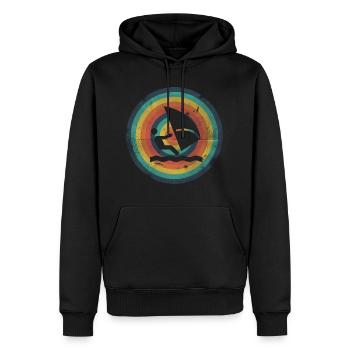 Surfers de planche à voile - Sweat à capuche Premium bio Homme - noir - Devant - Nico (187cm)