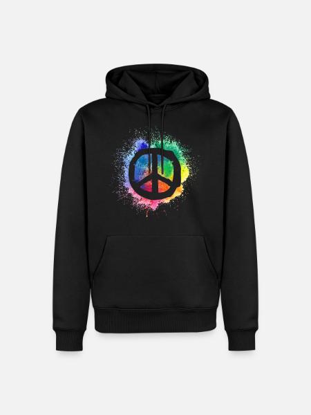 Peace Sign World Peace Peace Symbol Peace - Men’s Premium Organic Hoodie - black