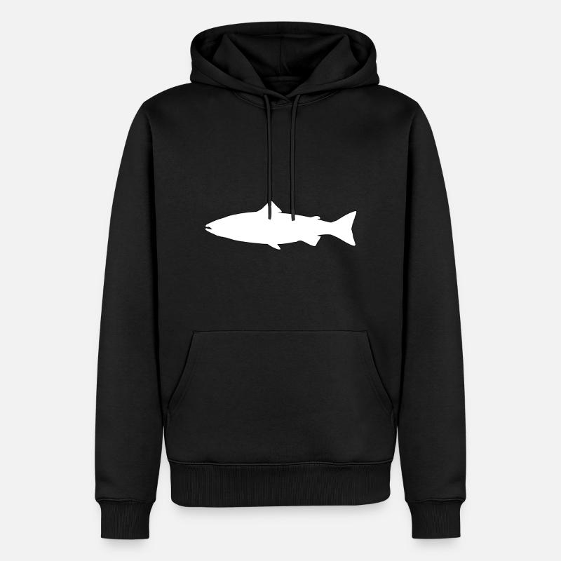 truite - Sweat à capuche Premium bio Homme - noir