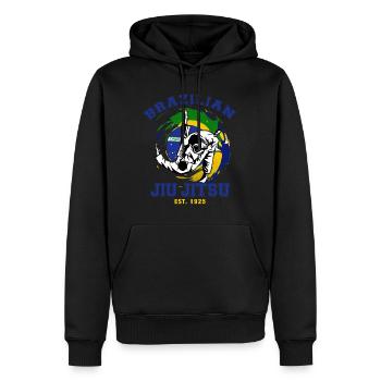 Gift Brazilian Jiu Jitsu Team Trainer Belt - Men’s Premium Organic Hoodie - black - Front - Nico (187cm)