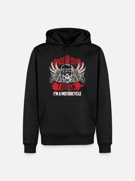 I Dont Snore I Dream Im A Motorcycle - Herre Premium økologisk hoodie - sort