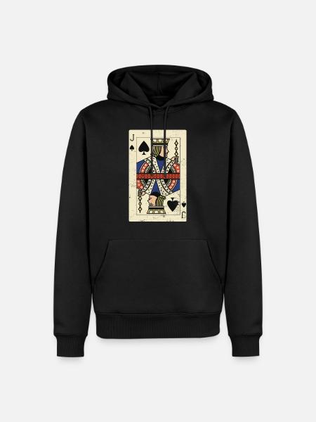 Jack Card Poker Card - Men’s Premium Organic Hoodie - black