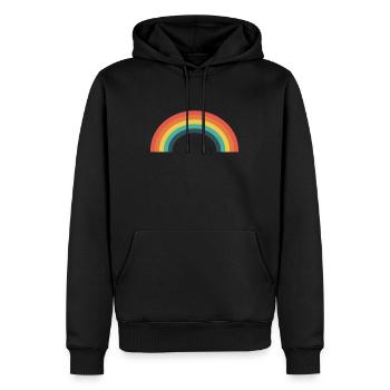 Rainbow rainbow - Men’s Premium Organic Hoodie - black - Front - Nico (187cm)