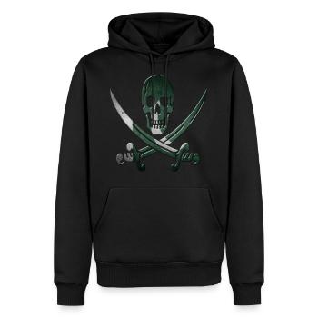 Pakistan - Sweat à capuche Premium bio Homme - noir - Devant - Nico (187cm)