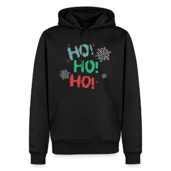Ho, Ho, Ho! - Sweat à capuche Premium bio Homme - noir - Devant - Nico (187cm)