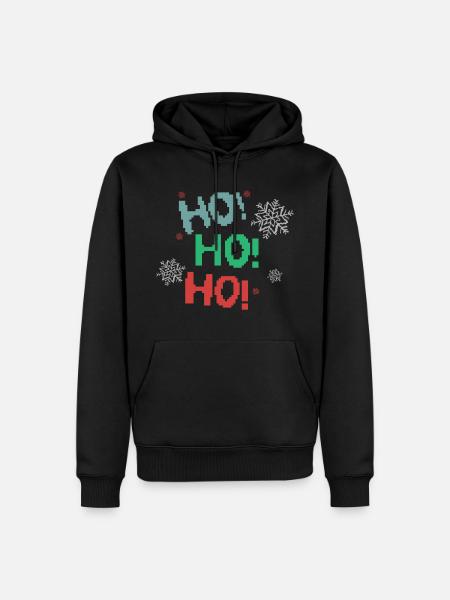 Ho,Ho,Ho! - Männer Premium Bio Hoodie - Schwarz