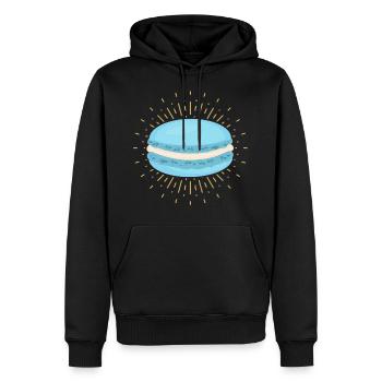 Makronen - Männer Premium Bio Hoodie - Schwarz - Vorne - Nico (187cm)