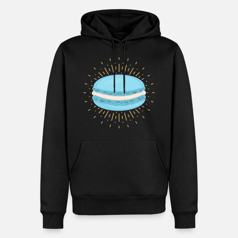 macarons - Sweat à capuche Premium bio Homme - noir
