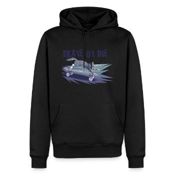 Skate oder stirb - Männer Premium Bio Hoodie - Schwarz - Vorne - Nico (187cm)