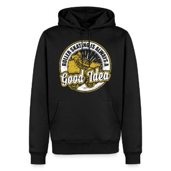 Rollschuhlaufen Rollschuhe - Männer Premium Bio Hoodie - Schwarz - Vorne - Nico (187cm)
