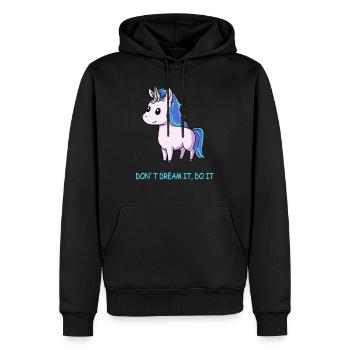 Faites-le licorne - Sweat à capuche Premium bio Homme - noir - Devant - Nico (187cm)