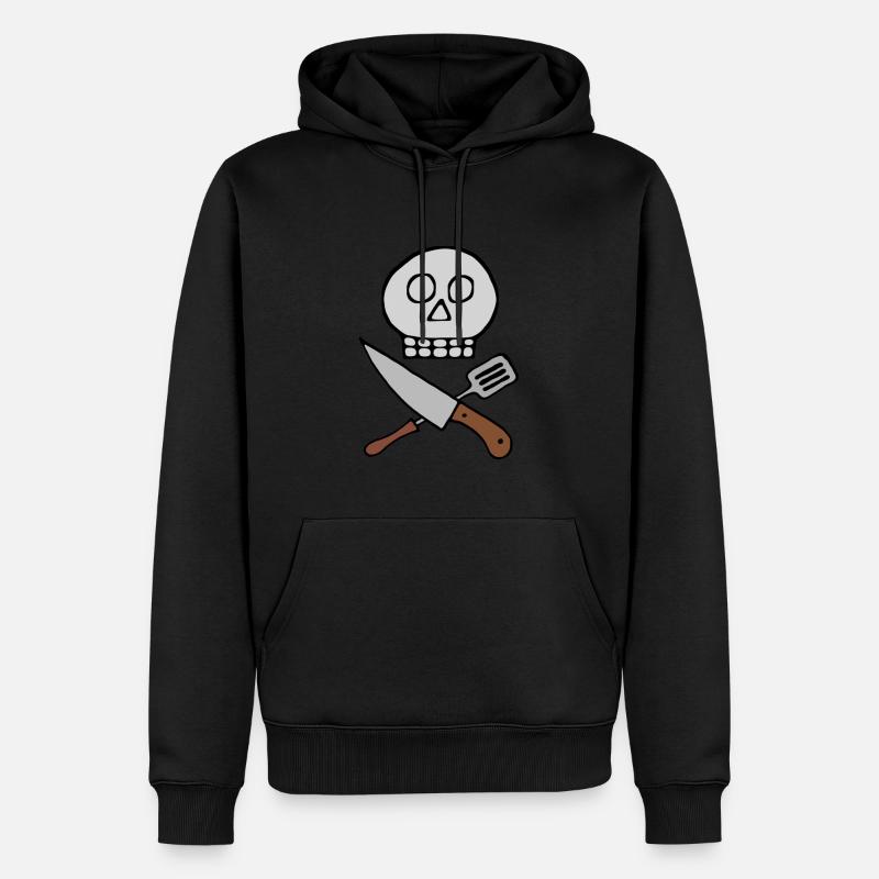 Couteau chef de crâne - Sweat à capuche Premium bio Homme - noir