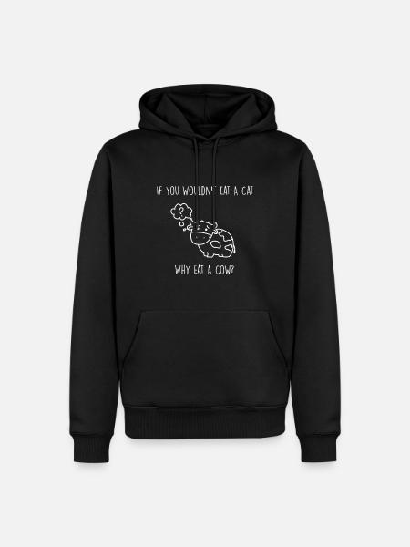 Animaux végétaliens végétaliens - Sweat à capuche Premium bio Homme - noir