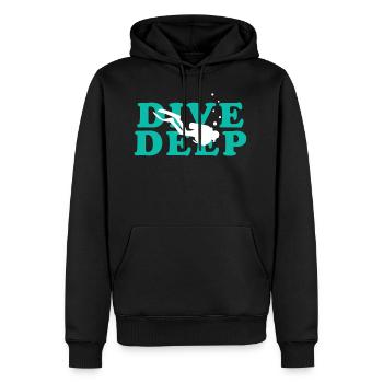 dive dive diver gift sea diving sport wave - Men’s Premium Organic Hoodie - black - Front - Nico (187cm)