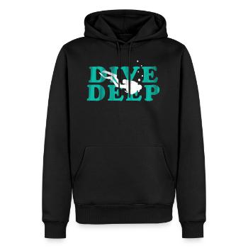 dive dive diver gift sea diving sport wave - Men’s Premium Organic Hoodie - black - Front - Nico (187cm)