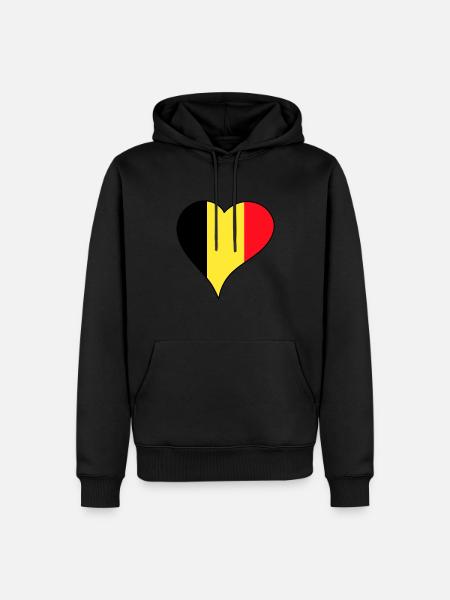 Belgium national flag - Men’s Premium Organic Hoodie - black